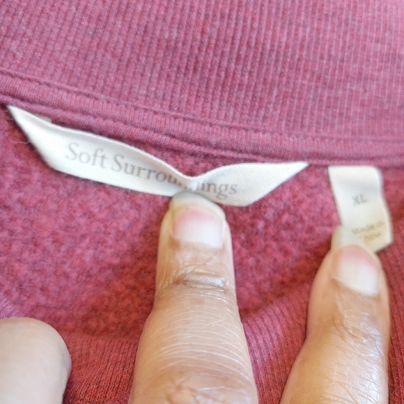 Soft Surroundings Maroon Angie Tunic Sz XL Classic - Picture 5 of 9